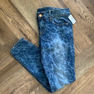 GAP always skinny jeans floral print size 4
